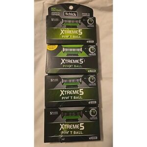 4 BOXES Schick Xtreme 5 PivotBall Men's Razor Refills 16 Total Refills